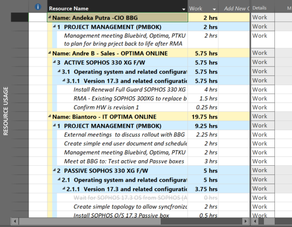 ms project resource assignment owner